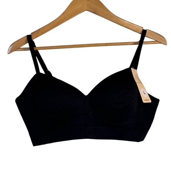 Truekind Women Supportive Comfort Wireless Shaping Bra Size L Black Stretch NWT - Picture 2 of 8